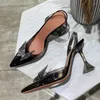 10 Butterfly Chic Sandals Rhinestone Women CM High Heels 2023 Pointy Goblet Party Bride Shoes Clear PVC Deisgner 713169662