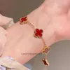 Designer Clover bracelet New Reversible Clover Five Flowers Bracelet Ladies DIY Titanium Steel Handicrafts Light Girlfriend Gift