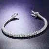 Bijoux de mode 2 mm Bracelet 14K VVS Tennis Gold Moisanite Diamond pour hommes