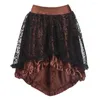 Skirts Steampunk Women Gothic Irregular High Low Lace Ruffles Skirt Costumes Sexy Pirate Corset Plus Size