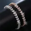 Bracciale lampeggiante intarsiato con zirconi di moda di lusso per bracciale da donna, regalo di gioielli per anniversario di festa di nozze