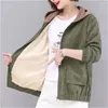 Kvinnorjackor Single Layer/Fleece Corduroy Jacket For Women Spring Autumn Winter Löst Fit medelålders Mödrar koreanska huva mångsidiga SHO