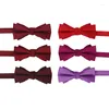 Bow Ties skräddare Smith Men Bowties Classic Satin Bowtie Wedding Party Justerbar Solid Colorful Neck Cravat