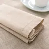 Table Napkin 12pcs Linen Party Cloth Dinner Restaurant Home Napkins Wedding Fabric 4 Size 231202