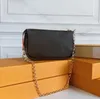 Borsa a portafoglio da donna di design di lusso con scatola pochette porta carte porta carte contanti chiavi borse fiori di alta qualità lettere codice seriale griglia