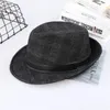 BERETS 2023 Högkvalitativa män Stetson Fedora hatt ullduk trilby krona filt hattar för höstvinter vintage formell