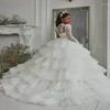 Vestidos da menina vestido de flor renda a linha o-pescoço até o chão princesa pageant baile para casamento vestido de noite da dama de honra