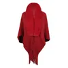 Scarves Evening Gowns Shawl Imitation Cashmere Elegant Women's Winter With Tassel Detailing Plush Knitted For Parties