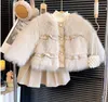 Jackets Retail 2023 Baby Kids Korea Winter Fleece Coat Princess Lady Elegant Outwear 2 7T 231202