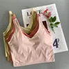 LL Canottiera da Donna U Reggiseno Yoga Intimo Donna Estate Sexy Maglietta Sportiva Solido Sexy Crop Top Senza Anello in Acciaio Senza Maniche Palestra Gilet Moda con Pettorina