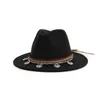 Bérets hommes femmes tendance feutre Jazz Fedora chapeaux formel haut-de-forme Panama casquette été Chapeau Sombrero HF51