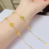 Braceuse de linge de luxe Bracelet Fashion Classic Four Leaf Clover Bracelet 999 Gold Gold Ladies Hundred Valentin's Day Gift