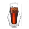 Verres à vin Double Mur Verre Tasse de café résistant à la chaleur Borosilicate tasses tasses thermiques isolées Boire un café pour le thé