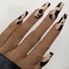 Falska naglar nagel lapp limtyp avtagbar lång stycke manikyr för kvinnor och flickor