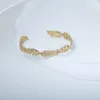 Bracelet féminin en acier inoxydable en inoxydable Bracelet Gold Plante plaquée Feuille ajusté Party Anniversary Jewelry Gift