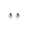 LKO – boucles d'oreilles en argent Sterling 925 véritable pour femmes, clous d'oreilles en forme d'œuf lisse, bijoux cadeau pour filles, couleur or/argent