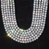 AAA Gems Different Sizes Necklace Link Moissanite Tennis Chain VVS Diamond Chains