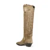 Botas MStacchi Mulheres Botas Altas Nude Camurça Preta Bordada Joelho Botas Altas Mulheres Sexy Dedo Apontado Spike Salto Gatinho Botas Cavaleiro 231202