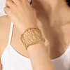 Moda Boguła Proste złote metalowe mankiety dla kobiet biżuteria Osobowość wielowarstwowa pusta bransoletka Prezenty imprezowe