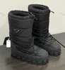 Tasarımcı Kar Platformu Botlar Kış Kadın ayak bileği Boot Toe Toe Yastıklı Tasarım Logosu Sıcak patik