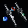 Nector Collector Kit NC Set med 10mm 14mm Quartz Nail Tip Hookahs Silikon Dab Wax Container Keck Clip Glass Bong Pipe Mini Hand Pipes BJ