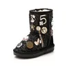 Stivali CCTWINS Bambini Inverno Neve Bambini Moda Scarpe da bambino Ragazze Glitter Bambini Pelliccia calda SNB228 231202