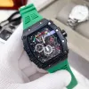 RICH Six aiguilles Tous les cadrans fonctionnent Verres saphir Chronographe carré hommes homme Pleine fonction tout le crime montre à quartz loisirs mode numérisation tique montres de sport montre