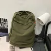 Schultaschen, große Kapazität, Teenager, lässig, Segeltuch, Buchrucksack, weiblich, Reise, Baumwolle, geräumig, Laptop, Armeegrün, Alltags-Tagesrucksack, Rucksack