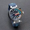 JBL Tambour Street Diver QBB172 A23J Automatisk herrklocka Damklockor 44mm Steel Case Skyline Blue Rubber Strap Super Edition Reloj Hombre Puretime A1