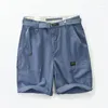Мужские шорты 2023, летняя свободная мужская одежда-карго, хлопковые повседневные пляжные уличные брюки большого размера AT120
