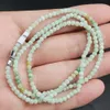Certified 3 Colors Natural A Jade Jadeite Carved 3.2MM Beads 21.00 Inch Necklace