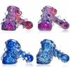 dry hammer pipe glass smoking pipes cool hand pipes spoon pipes Inside Out Glass Hand Pipe 3.5 Inch Hand-Blown Bowls for Smoking Smokingpipes Dots Pipe