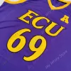 2020 جديد NCAA East Carolina Pirates Pirates Jerseys 69 College College Basketball Jersey Purple Size Youth Adult