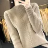 Kadın Sweaters Kaşmir Süvari Kadın Merino Yün Moda Kadınlar Örme Kış Yuvarlak Yaka Büyük Boyut Kazak 2023