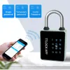 Serrures de porte Serrure intelligente électronique Cadenas biométrique d'empreintes digitales TUYATTLOCK APP Portable sans clé Déverrouillage rapide Antivol Mot de passe 231202