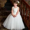 Girl Dresses Princess Dress Ball Beauty Pageant Tulle Lace White Angel Flower First Communion Kids Surprise Birthday Present