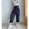 Women's Jumpsuits Rompers Black Denim Jumpsuits for Women Korean Style Vintage Playsuit Wide leg pants Loose Trousers Oversized Overalls for Women Clothes 231202