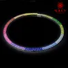 Wuzhou Rainbow CZネックレスキューバリンクチェーンダブル列テニスブレスレット