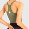 Lu Women Tank Tops for Yoga Bra Training Fiess Shirts Sexy Vest Quick Dry Lemon Breathable Gym Top Short T Slim Fit Shockproof Sports Underwear