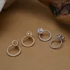 Boucles d'oreilles créoles en Zircon pour femmes, bijoux délicats, à la mode, avant et arrière, vente en gros