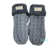 Gants tricotés en laine torsadée pour femmes, épais, doigt complet, en cachemire, chauds, doux, pour la conduite, en peluche, pour filles, hiver