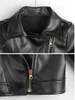 2024 شهيرة Pu Lapel Twilar Justic's Justice Girls and Boy Clothing Baby Leather Coat Coat Motorcycle Leather Clothing