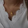 Pendant Necklaces Fashion Stainless Steel Necklace Women 18K Gold Plated Waterproof Starfish For Girls Daily Wear Jewelry