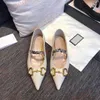 Chaussures célibataires de femmes Spring été Classic Double Bouton Deux chaussures plates en couleur 【code ：L】Gucci women shoe