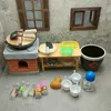 Doll House Accessories Dollhouse Mini Kitchen Furniture Toys Full Set Models for Doll House Kitchen Furniture Decorative Accessories 231202