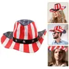 Berets Western Hat Outfits Women Patriotic American Flag Decorate Party Cowgirl Decorations