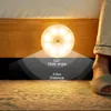 Luci notturne Sensore di movimento Luce Ricarica USB Smart LED Alimentato a batteria 300mAh Per l'armadio del corridoio della camera da letto della cucina