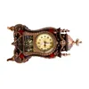 Bordklockor Europeiska stilkontor Metall Racking Vintage Shelf Sculpture Archaistic Clock Decor