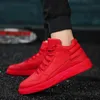 Dress Shoes Fashion Red Men's Sneakers Casual Leather High top Men Shoes Street Hip hop Sneakers Male Skateboard Shoes zapatillas hombre 231202