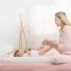 Almohadillas de cambio Cubiertas de pañales para bebés portátiles y cubierta Mesa de pañales Nacidos Impermeable Soft Infant Nursing Mat Set Stuff 231202